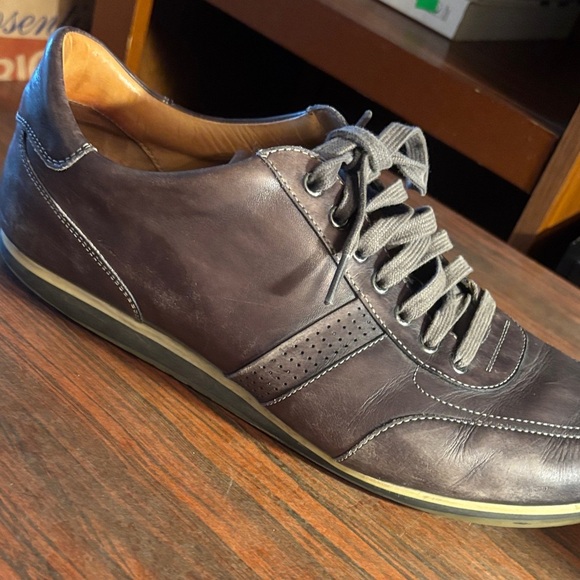 Magnanni Dark Brown Leather Sneakers - Picture 7 of 12